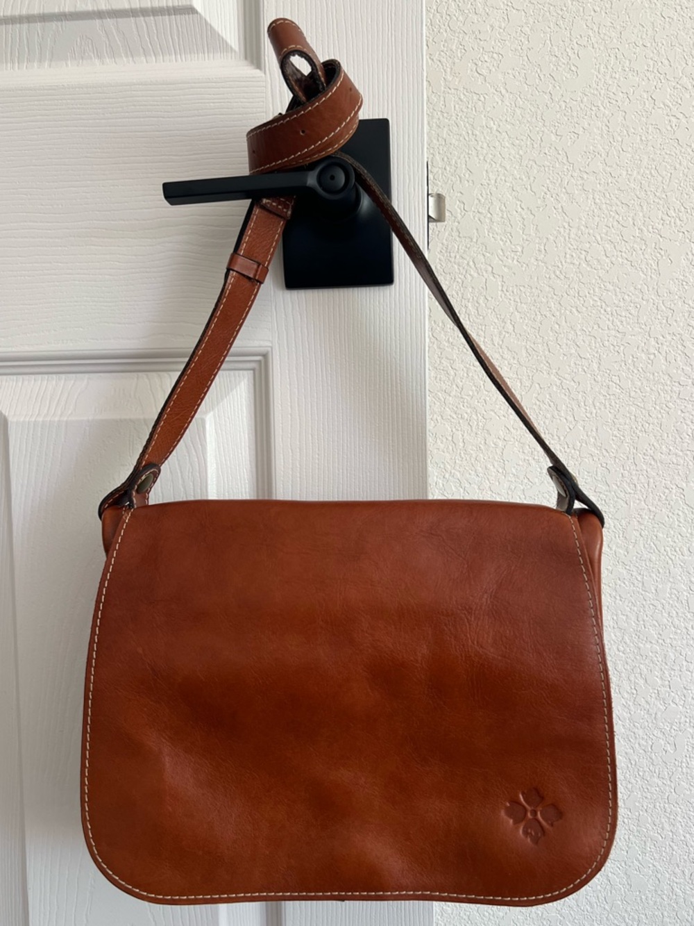 Patricia Nash Brown Leather Small Messenger Bag